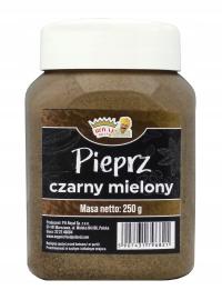 Pieprz CZARNY Mielony Aromatyczny 250 g klasa 1 w Wielorazowym Słoiku Słoik