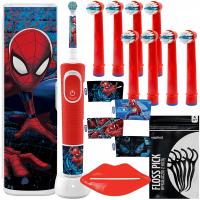 SZCZOTECZKA DO ZĘBÓW DLA DZIECI ORAL-B VITALITY 100 SPIDERMAN + DODATKI