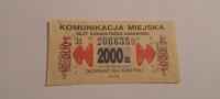 BILET OGÓLNOPOLSKI PRL 2000zł (B)
