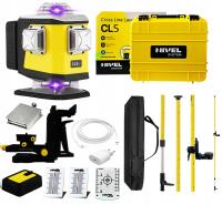CL5V Fioletowy laser krzyżowy NIVEL 4x360° spadki 4% tyczka lp-36