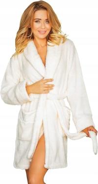 Szlafrok Uniwersalny Gruby Cieply ANDROPOL Kremowy