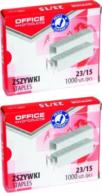 Zszywki OFFICE PRODUCTS 23/15 1000szt ocynk x2