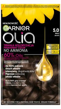 Garnier Olia Color Permanentna Koloryzacja Farba Do Włosów 5.0 Kolor Brąz