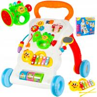 Ходунки интерактивный толкатель образовательный труба пианино 3в1 для детей