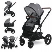 Wózek Wielofunkcyjny 2w1 Spacerówka + Gondola Lorelli Boston Grey