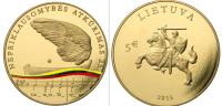 Litwa 5 euro 2015r. KM A215 - 25 lat niepodległości Litwy