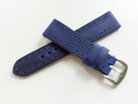 Pasek do zegarka 24 mm granatowy szyty ręcznie naturalna skóra SUPER!