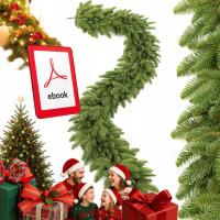 Girlanda Świąteczna Choinkowa Stołowa Zielona Na Okno Schody 110CM + Ebook