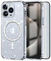 Чехол для Apple iPhone 15 Pro Max блеск для MagSafe прозрачный чехол блеск стекло
