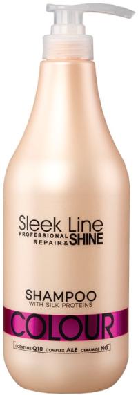 STAPIZ SLEEK LINE COLOUR szampon do włosów farbowanych z jedwabiem 1000 ml