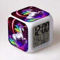 Cyfrowy Budzik Jednorożec dla Dziewczynek, lampka nocna