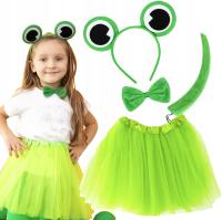 Нарядное платье лягушка наряд лягушка зеленая юбка повязка лягушка муха хвост