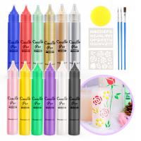 Zestaw świąteczny pisaków farb do malowania świec candle 12x30ml