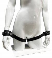 Skórzane Kajdanki na Ręce i Uda z Półkolami do Łańcuchów BDSM Leder 2015
