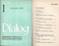 DIALOG 1/1979 miesięcznik poświęcony dramaturgii współczesnej