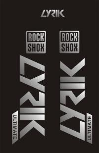 LYRIK Ultimate ROCK SHOX серебряные наклейки вилка