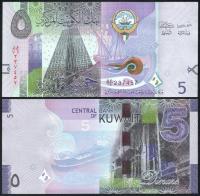 $ Kuwejt 5 DINARS P-32c UNC 2014