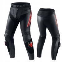 Кожаные мотоциклетные брюки REBELHORN FIGHTER BLACK / FLO RED халява