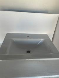 Umywalka ceramiczna prostokątna Ontario 60 cm bez przelewu