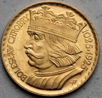 10 złotych 1925 Bolesłąw Chrobry złoto mennicza