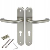 Klamka drzwiowa DO DRZWI FURTKI BRAMY STAL NIERDZEWNA INOX na wkładkę