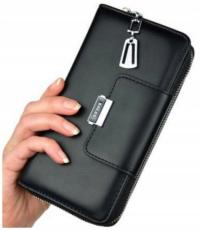 Женский кошелек с двойной молнией, большой вместительный органайзер