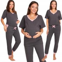 Хлопковая пижама для беременных из двух частей, кимоно, длинные штаны, Амелия