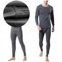 2 x Kalesony RAJSTOPOWE ocieplane Męskie Czarne Trzymające ciepło TERMO 2XL