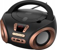 Adler AD 1181 Boombox CD-MP3 USB FM radio AUX czarny miedź