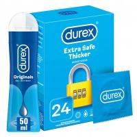 DUREX prezerwatywy wzmocnione 24 Extra Safe + Żel