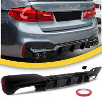 Диффузор BMW G30 G31 спойлер заднего бампера черный глянец пакет спойлер