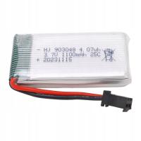 Bateria litowa do samolotu RC 3,7 V 1100 mAh z czarną wtyczką SM Bateria