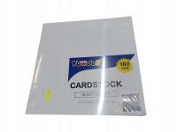 PAPIER GŁADKI BIAŁY Karton scrapbooking 30,5 x 30,5 cm 180GSM