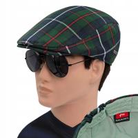 Мужская кепка премиум Шотландская решетка хлопок зеленый Pako Jeans