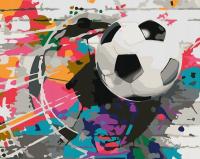 Malowanie po numerach Dla Dzieci Piłka Nożna 40x50 obraz rama farby pędzle
