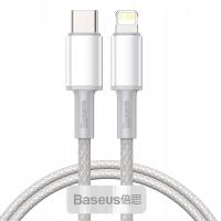 Kabel Baseus USB typ C - Apple Lightning 1 m biały
