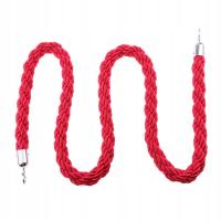 Skręcona lina słupkowa, lina kolejkowa o długości 5 stóp, lina słupkowa w kolorze czerwonym