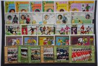 Piłka nożna, zestaw znaczków, 69 szt.