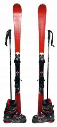 Komplet Narty 156 cm + buty + kije