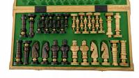 Шахматы из дуба резные инкрустация 65x65