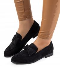 Czarne półbuty damskie mokasyny buty K0003-3 15625 rozmiar 38