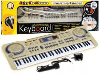Beżowy Keyboard dla dzieci 5 Mikrofon Nagrywanie USB MP3 - model nr 811