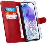 Etui z klapką KrainaGSM do Samsung Galaxy A55 5G czerwony