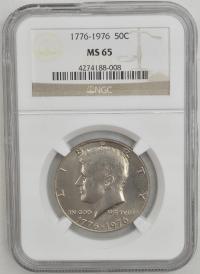 15.vv.USA, 1/2 DOLARA 1976 200 LAT USA NGC MS65