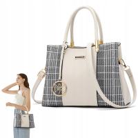 KLASYCZNA TOREBKA DAMSKA NA RAMIĘ Z PASEK TORBA LISTONOSZKA POJEMNA MODNA