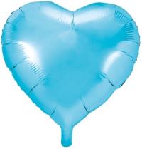 Balon Foliowy BŁĘKITNE SERCE Niebieskie Walentynki Urodziny Wesele 45cm