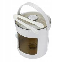 TACA NA LÓD Z POJEMNIKIEM DO PRZECHOWYWANIA TACE DO ZAMRAŻARKI POKRYWA TWORZENIE KOSTEK