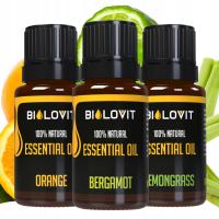Zestaw Olejków Eterycznych Cytrusowy Pomarańcza Bergamota Lemongrass 3x10ml