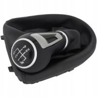 Gałka zmiany biegów Dlaauta czarna ekoskóra 5B+R