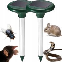 2X ODSTRASZACZ SOLARNY SILNY NA KRETY SZCZURY GRYZONIE KUNY DŹWIĘK WIBRACJE